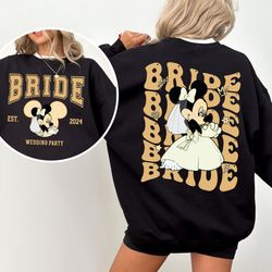 mickey groom minnie bride disneyland wedding party shirt, wedding vacation tshirt, bride trip tee, disneyworld groom bri