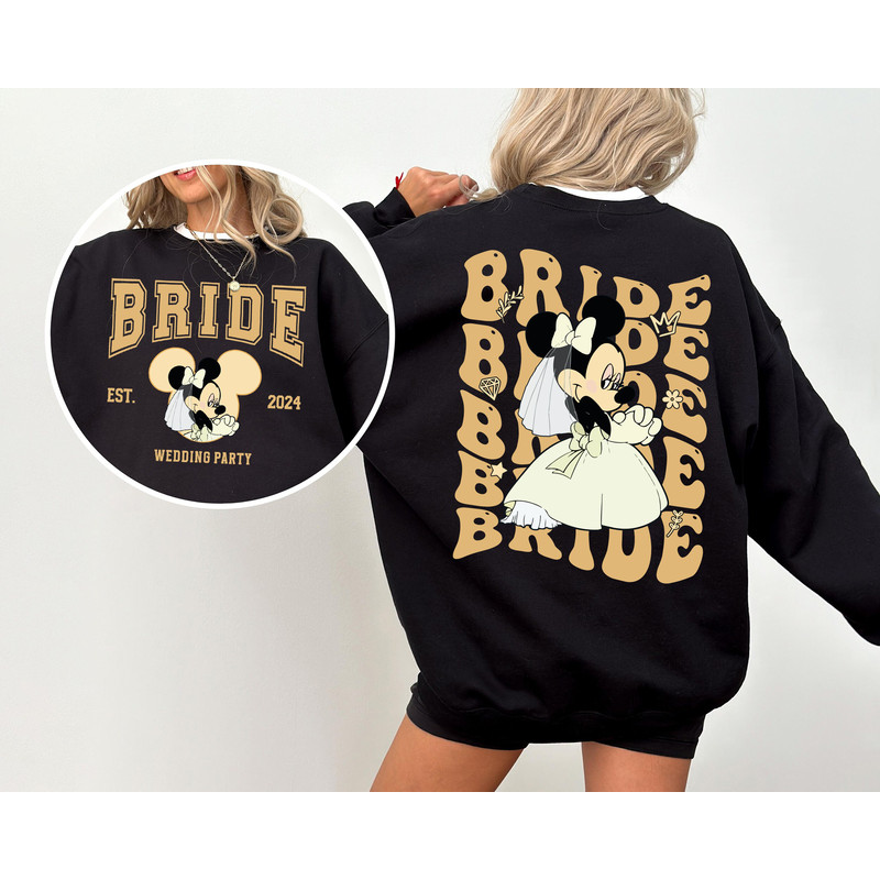 Mickey Groom Minnie Bride Disneyland Wedding Party Shirt, Wedding Vacation Tshirt, Bride Trip Tee, Disneyworld Groom Bride, Disney Honeymoon.jpg