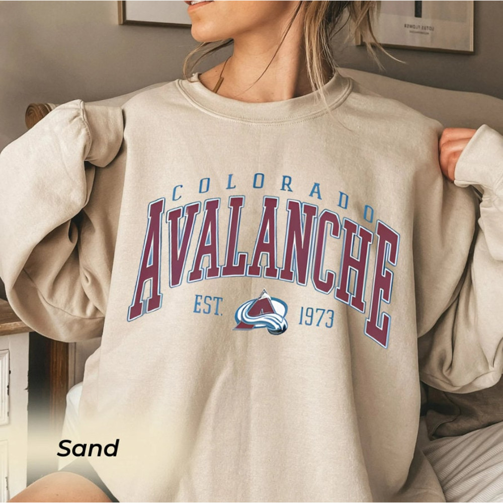 Vintage Colorado Avalanche Sweatshirt, Avalanche Tee, Hockey Sweatshirt, College Sweater, Hockey Fan Shirt, Colorado Hockey Shirt 1.jpg
