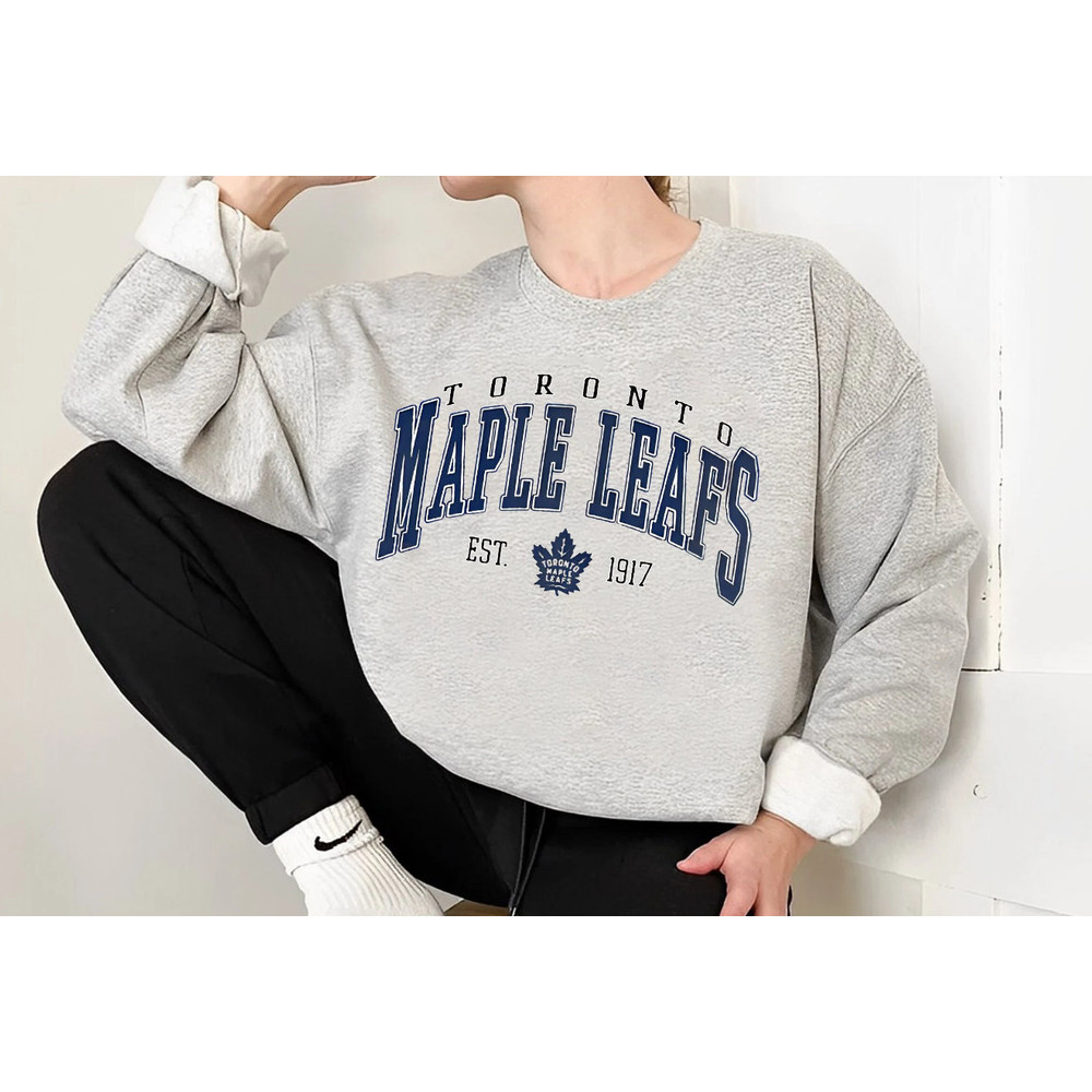 Vintage Sweatshirt, Toronto Maple Leafs Sweater, Maple Leafs Tee, Hockey Sweatshirt, College Sweater, Hockey Fan Shirt, Toronto Hockey Shirt.jpg