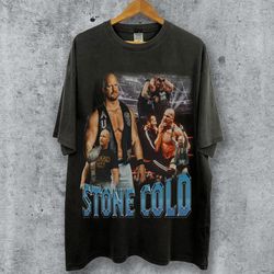 retro stone cold steve austin t-shirt, steve austin vintage 90s bootle