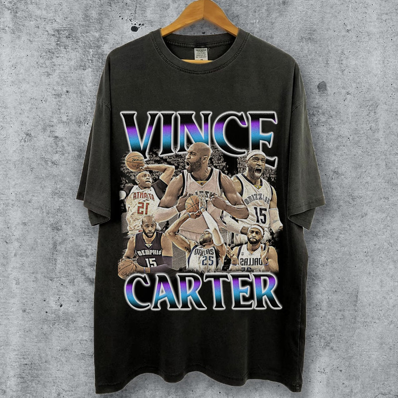 Vintage 90s Basketball Bootleg Style T-Shirt, Vince Carter Graphic Tee, Vince Carter Shirt, Retro Basketball Shirt, Sport T-Shirt, Gifts.jpg