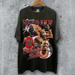 dennis rodman 90s bootleg t-shirt dennis rodman vintage basketball t-s