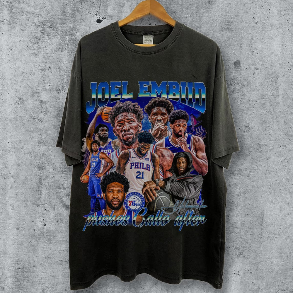 Joel Embiid 90s Style Vintage Bootleg Tee graphic shirt Kansas Basketball Maxey Bootleg Philly Rap The Process.jpg