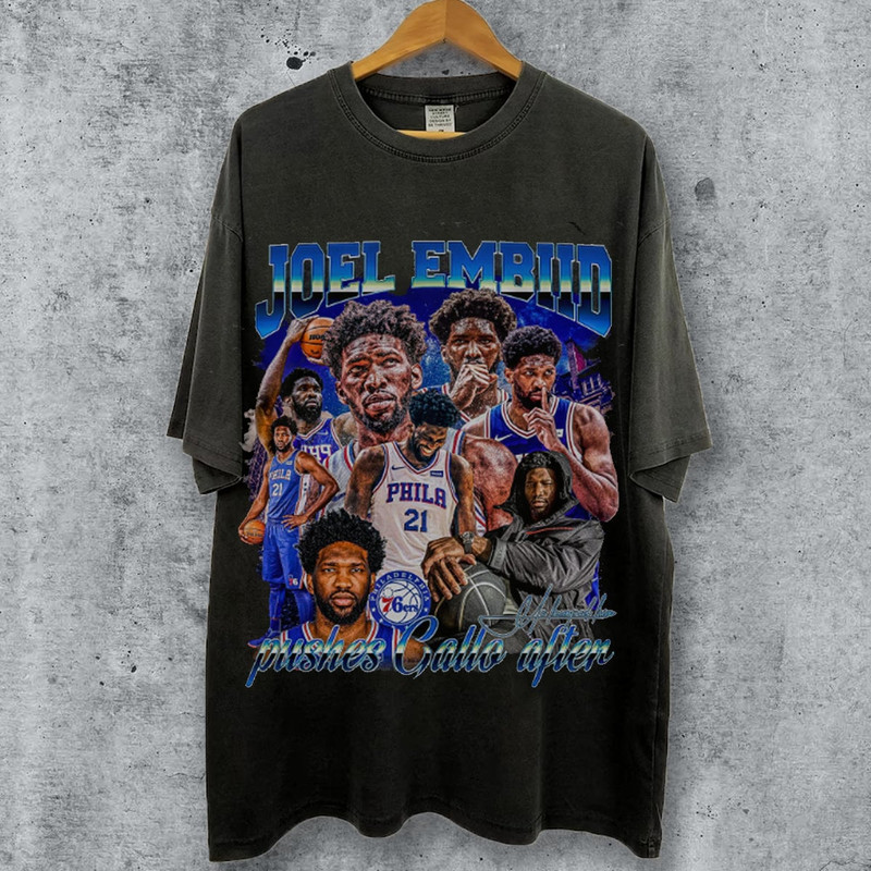 Joel Embiid 90s Style Vintage Bootleg Tee graphic shirt Kansas Basketball Maxey Bootleg Philly Rap The Process.jpg
