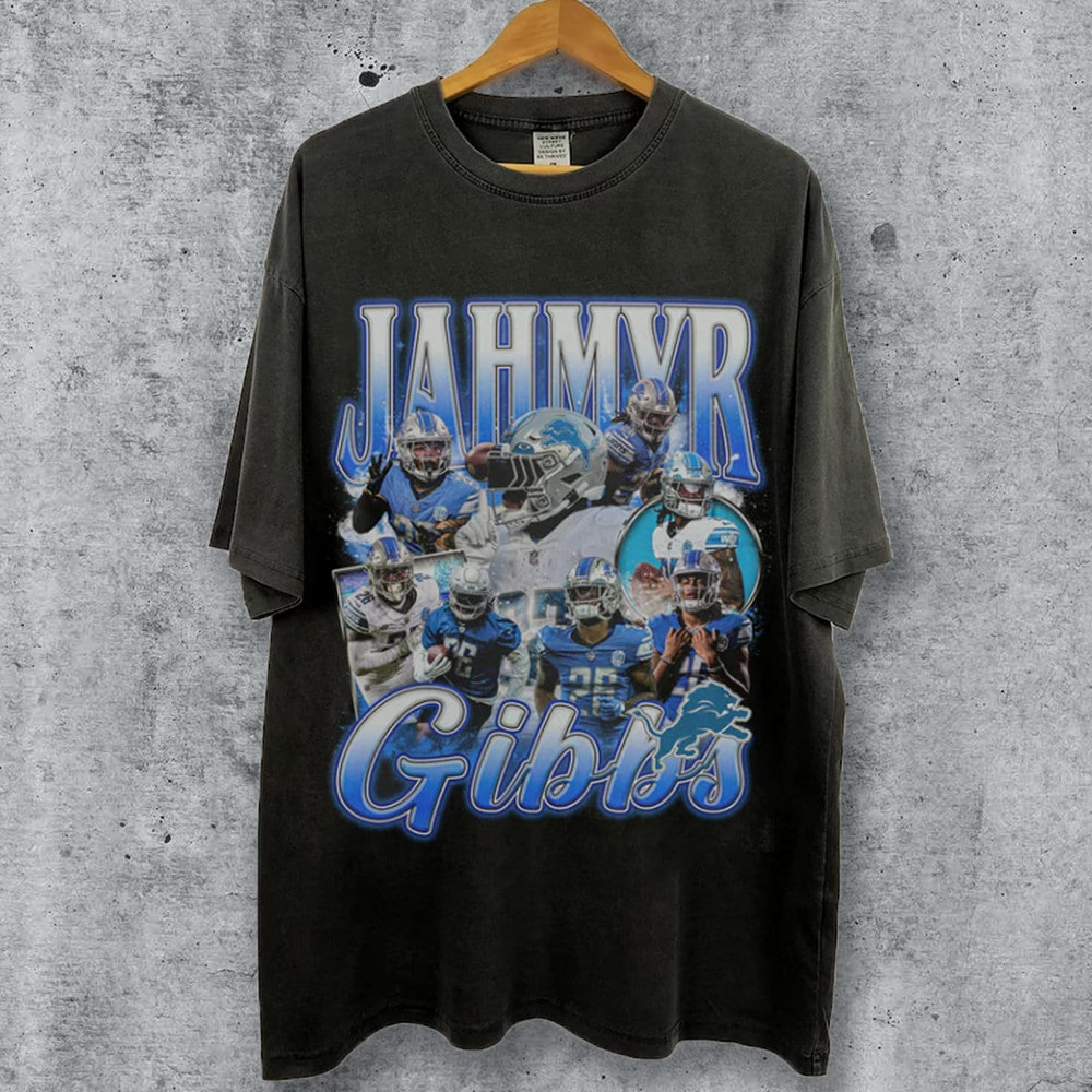Vintage 90s Graphic Style Jahmyr Gibbs T-Shirt, Jahmyr Gibbs Tee, Retro Jahmyr Gibbs Sport T-Shirt, Football T-Shirt, Sport T-Shirt.jpg