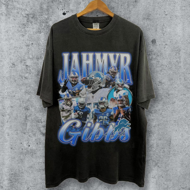 Vintage 90s Graphic Style Jahmyr Gibbs T-Shirt, Jahmyr Gibbs Tee, Retro Jahmyr Gibbs Sport T-Shirt, Football T-Shirt, Sport T-Shirt.jpg