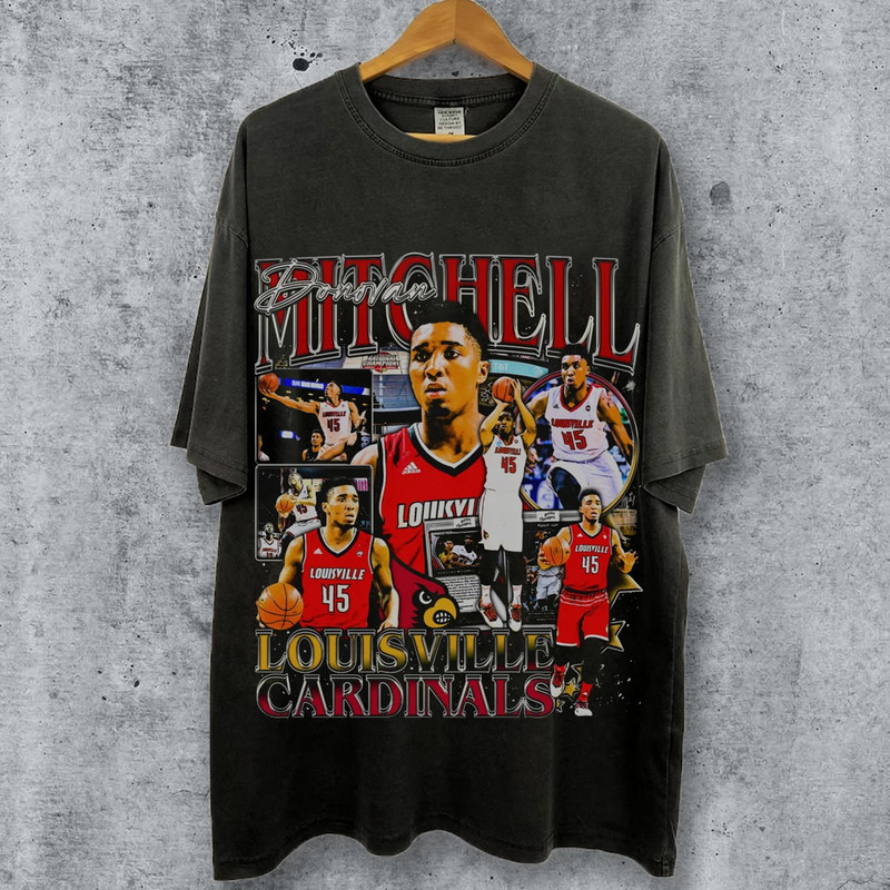 Vintage 90s Basketball Bootleg Style T-Shirt, Donovan Mitchell Graphic T-Shirt, Donovan Mitchell T-Shirt, Retro Basketball Shirt, Gifts.jpg