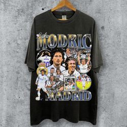 vintage luka modric t-shirt, vintage acid wash oversize luka modric te