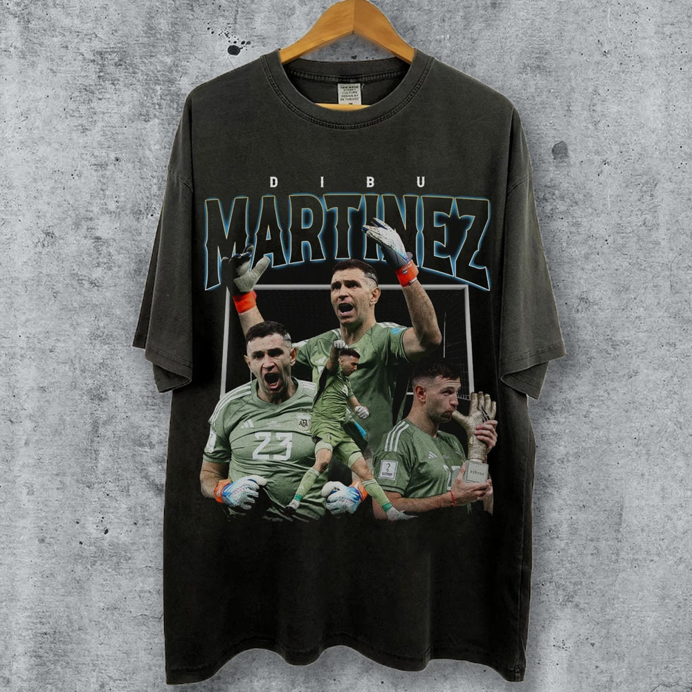 Vintage Style Emiliano MartÃnez T Shirt, Emiliano MartÃnez Bootleg Shirt, Argentina Soccer Shirt, Football Fan Gifts, Soccer Tee.jpg