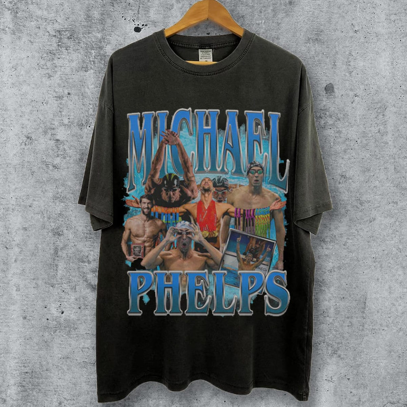 Michael Phelps Shirt Vintage 90s Graphic Style T-Shirt, Michael Phelps, Vintage Oversized Sport Tee, Unisex shirt, Swimming Bootleg Gift.jpg
