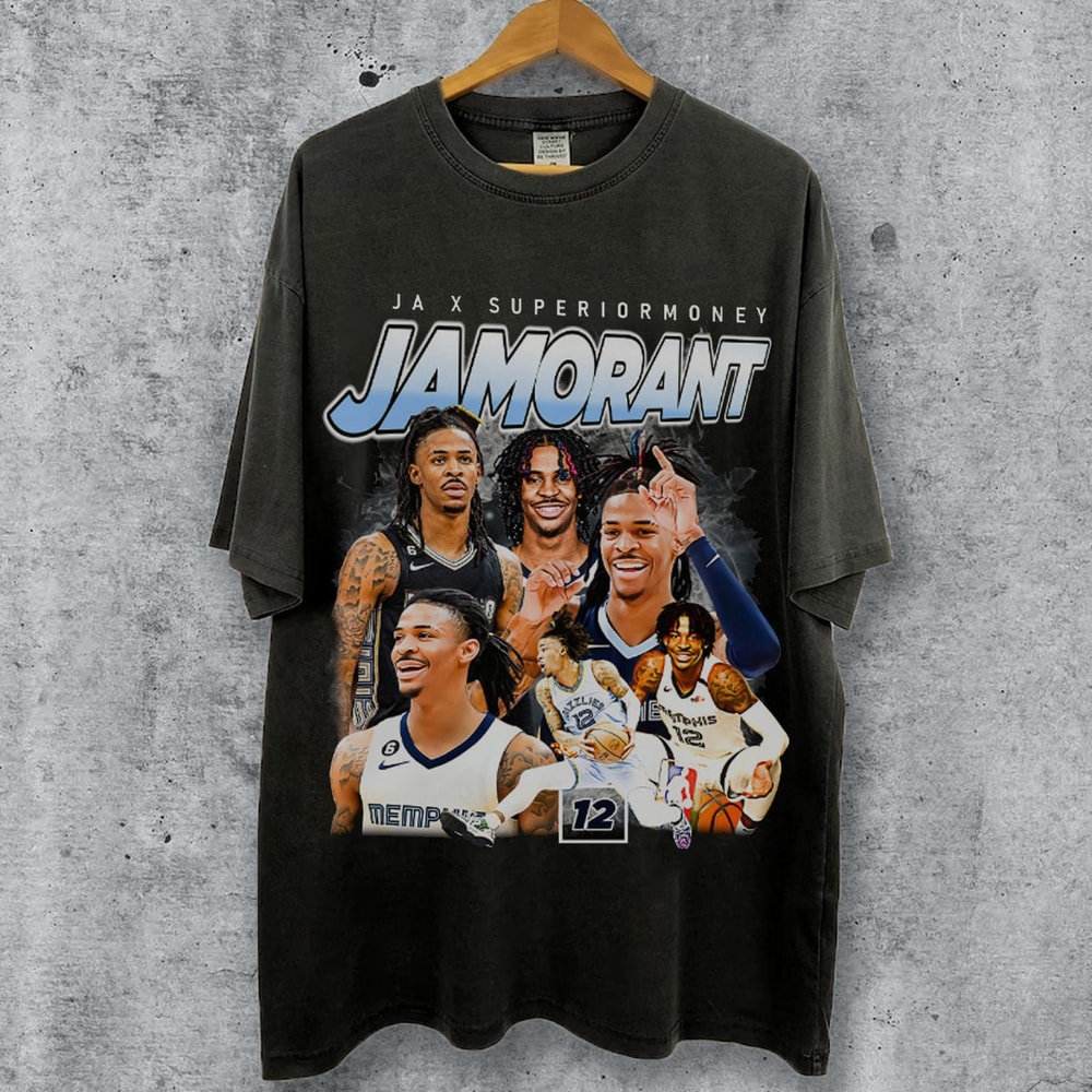 Vintage 90s Basketball Bootleg Style T-Shirt, Ja Morant Graphic Tee, Ja Morant Shirt, Retro Basketball Shirt, Unisex Oversized T-Shirt, Gift.jpg