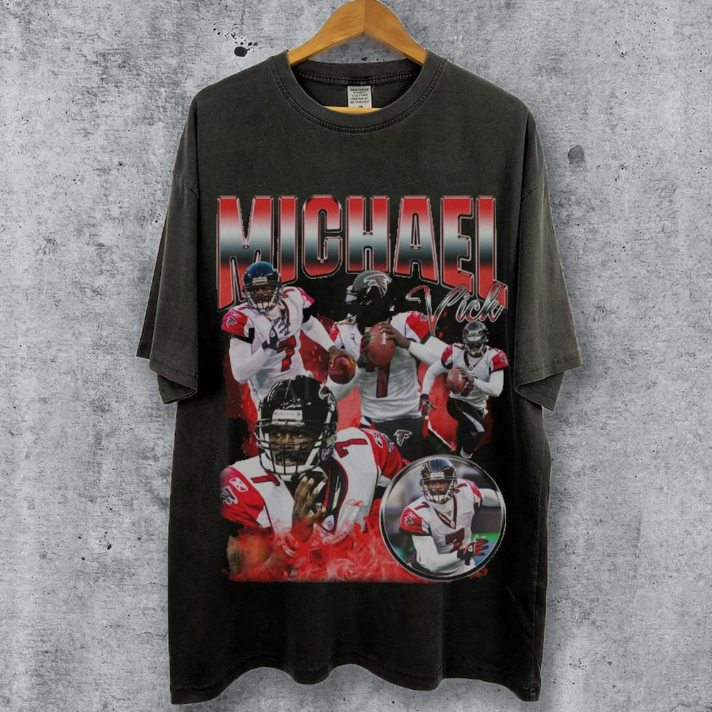 Vintage 90s Graphic Style Michael Vick T-Shirt, Michael Vick Tee, Retro Michael Vick Oversized T-Shirt, Football T-Shirt, Sport T-Shirt.jpg