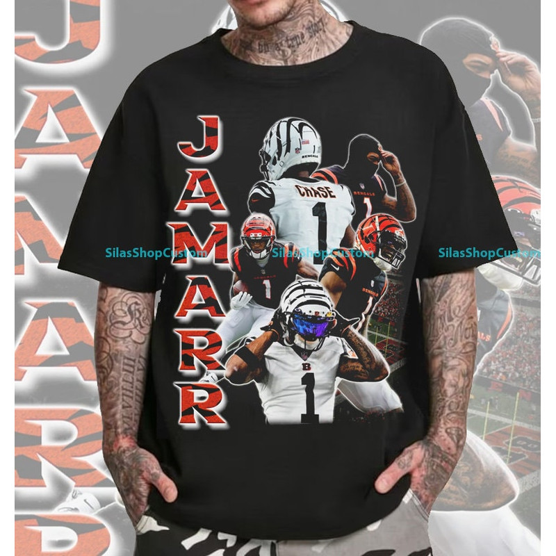 Vintage 90s Graphic Style Ja'Marr Chase T-Shirt, Ja'Marr Chase Tee, Retro Ja'Marr Chase Oversized T-Shirt, Football T-Shirt, Sport T-Shirt.jpg
