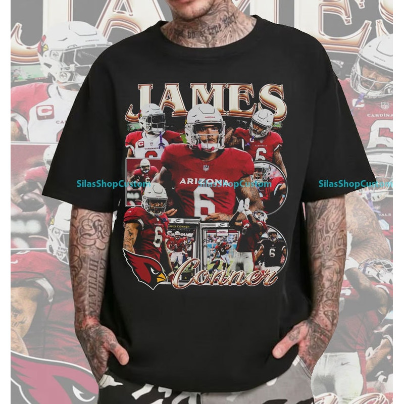 Vintage 90s Graphic Style James Conner T-Shirt, James Conner Tee, Retro James Conner unisex T-Shirt, Football T-Shirt, Sport T-Shirt.jpg