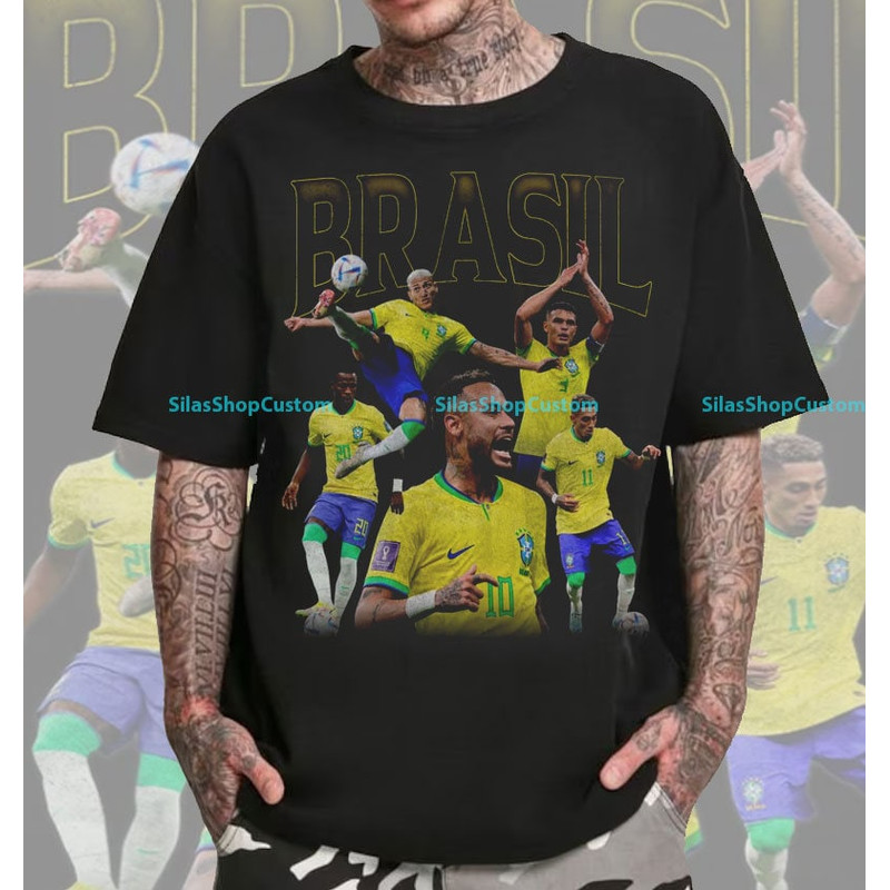 Vintage 90s Graphic Style Brazil World Cup T-Shirt, Brazil World Cup Tee, Brazil World Cup T-Shirt, Soccer T-Shirt, Sport T-Shirt.jpg