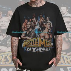 vintage 90s graphic style wrestlemania t-shirt, wrestlemania tee, retro wrestlem