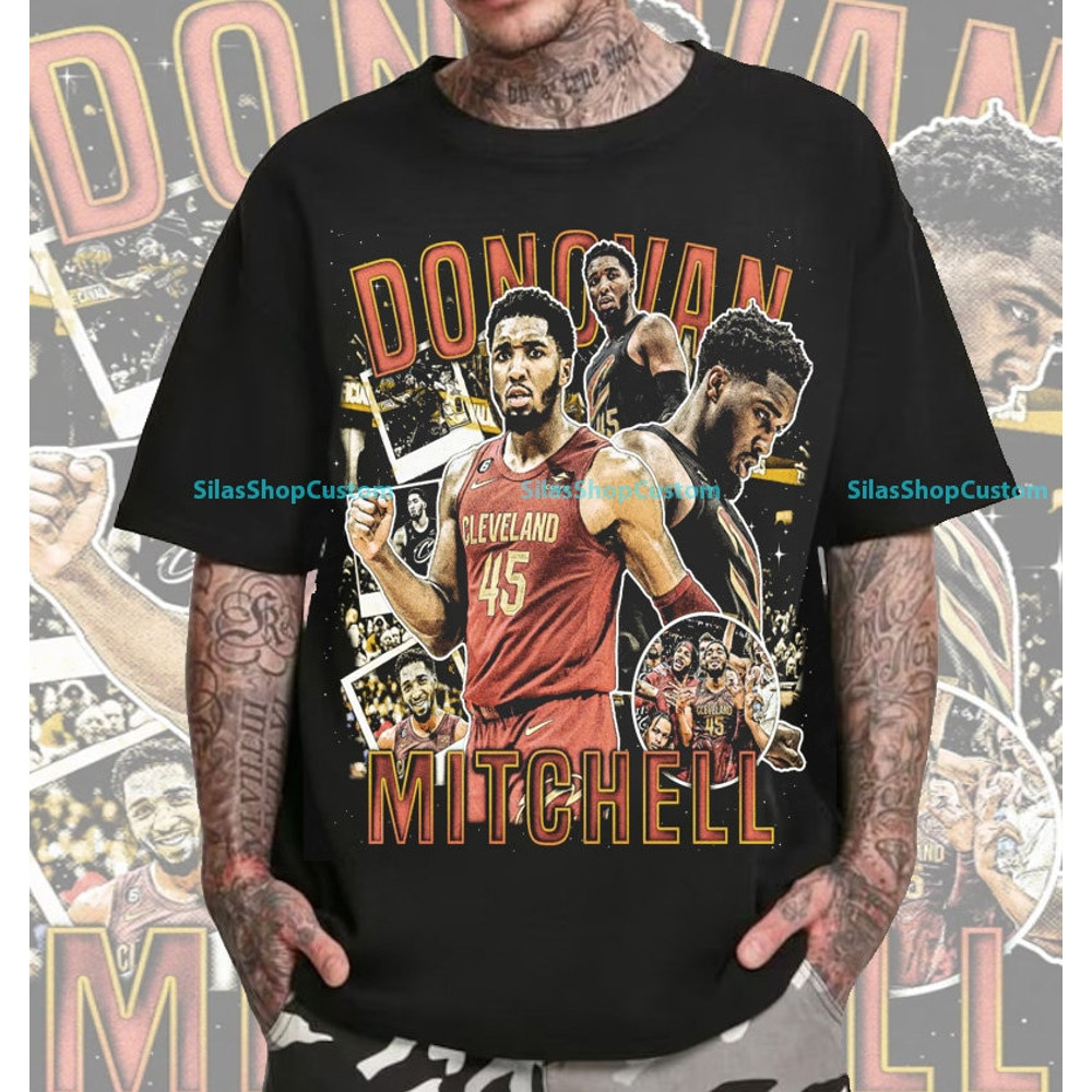 Vintage 90s Basketball Bootleg Style T-Shirt, Donovan Mitchell Graphic T-Shirt, Donovan Mitchell T-Shirt, Retro Basketball Shirt, Gifts.jpg