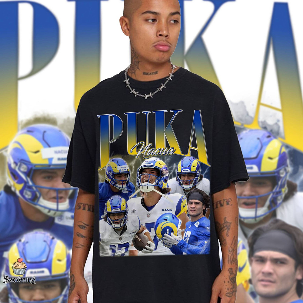 Vintage Puka Nacua shirt, Football shirt, Classic 90s Graphic Tee, Unisex, Vintage Bootleg, Gift, Retro.jpg