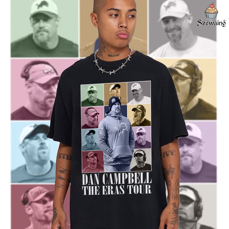 Dan Campbell The Eras Style Shirt, Football shirt, Classic 90s Graphic Tees, Unisex, Vintage Football Shirt, Christmas Gift.jpg
