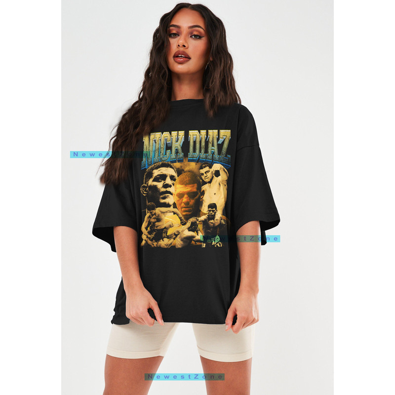 Nick Diaz T-Shirt Fighter American professional Shirt Sweatshirt Vintage Graphic Tee Jiu Jitsu 90s Retro Championship Fans Hoddie Nate NZ13.jpg