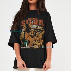 anderson the spider silva t-shirt fighter sport t shirt jiu jitsu 90s retro sh