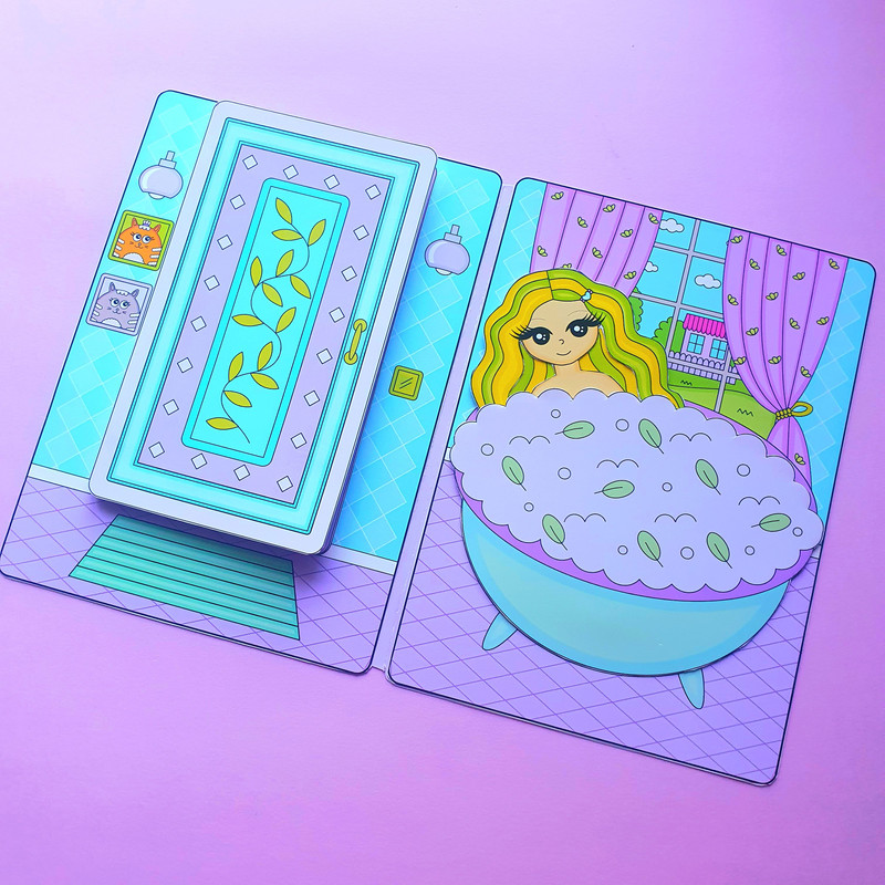 Dollhouse for paper doll Bathroom