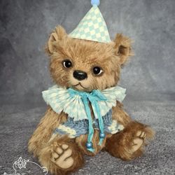 Mohair teddy bear toy. Artist bear gift. Handmade toy.