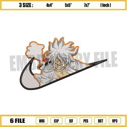 luffy gear nike embroidery design png