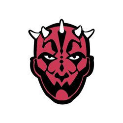 star wars darth maul head vector clipart svg