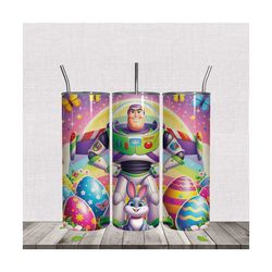 buzz lightyear happy easter bunny tumbler wrap png