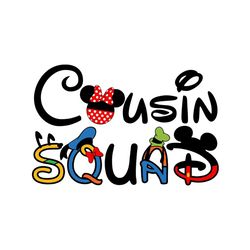 minnie mouse friends cousin squad svg
