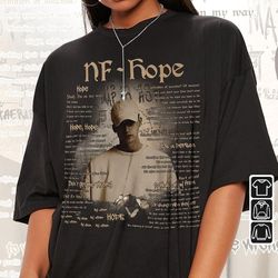nf hope rap shirt, nf hope vintage retro 90s graphic tee, nf hope track rap song merch, unisex gift for fan 2023