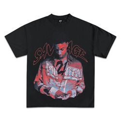 21 savage graphic t-shirt | rap tee graphic print vintage hip hop | drake lil uzi vert playboi carti her loss album tour