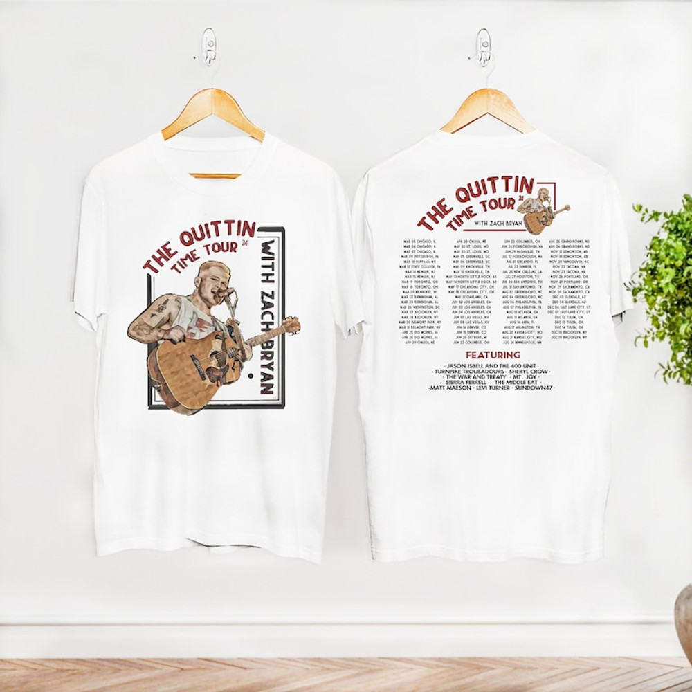 Zach Bryan The Quittin Time Tour 2024 T-Shirt, Vintage Zach Bryan Shirt, Zach Bryan 2024 Tour Shirt, Zach Bryan Fan Gift, Zach Bryan Merch1.jpg
