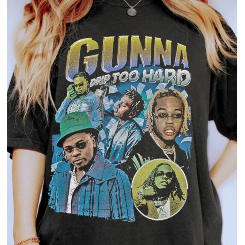 Vintage Style Gunna rapper Unisex Shirt graphic tee, hip hop shirt, music shirt, greatest rappers, gift for him, gift for her.jpg
