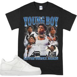 youngboy never broke again nba hip hop shirt - vintage bootleg retro 90s streetwear - rapper graphic rap tee t-shirt, ra