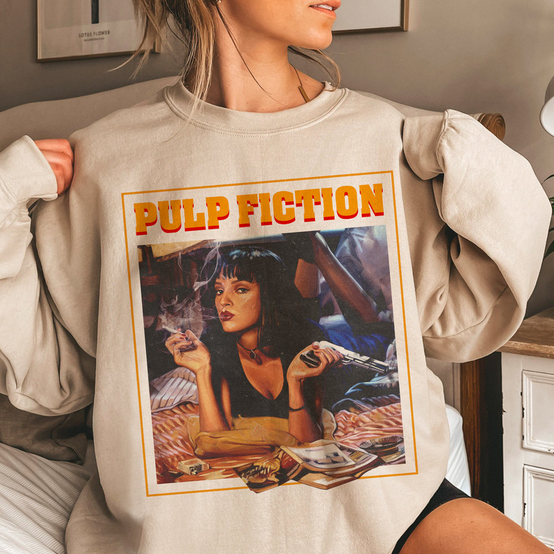 Pulp Fiction Sweatshirt, Unisex Vintage Quentin Tarantino Pulp Fiction Poster Graphic Crewneck Sweater, Best Movies All Time Memorabilia.jpg