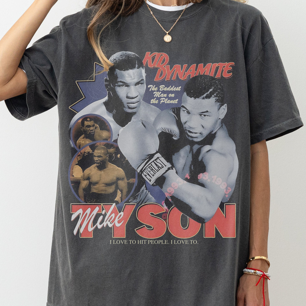 Retro Mike Tyson Bootleg T-Shirt, Vintage Boxing Graphic Tee Shirt, Iron Mike Tyson Faded Streetwear Apparel Fight 90s Memorabilia.jpg