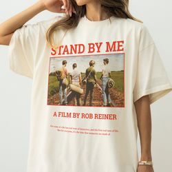 stand by me movie t-shirt, retro classic film graphic tee shirt for men and women, 80s stand by me memorabilia merch gif