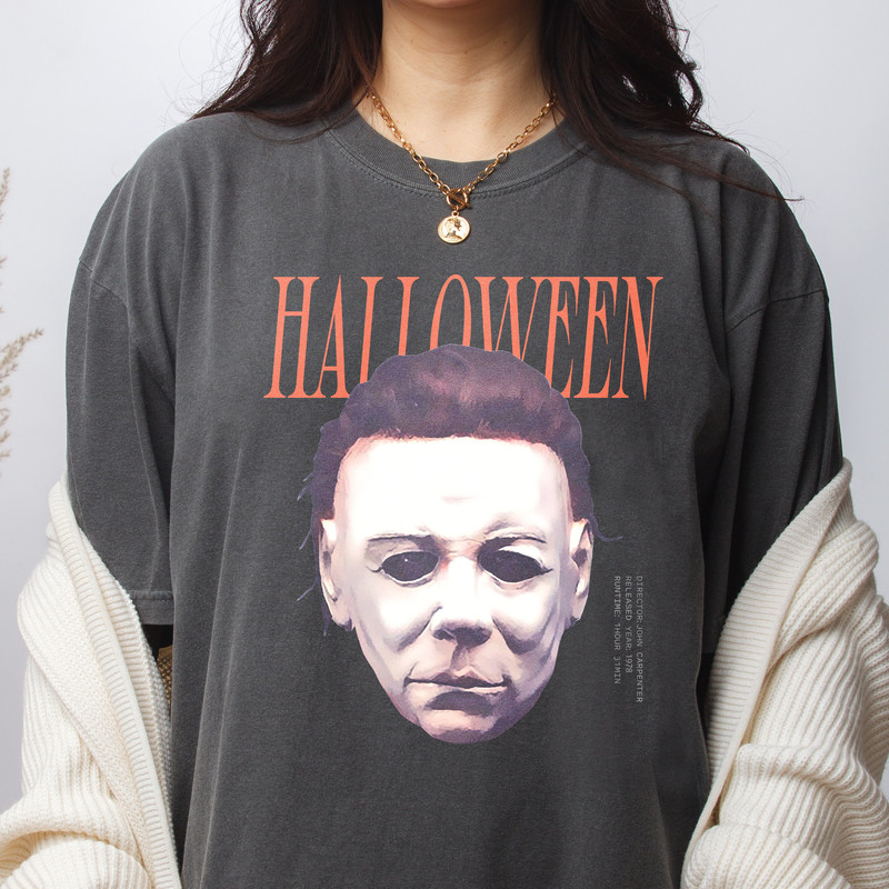 Vintage Michael Myers Halloween Shirt, Garment-Dyed Horror Movie Villain Streetwear Apparel T-Shirt, Retro Michael Myers C1717.jpg