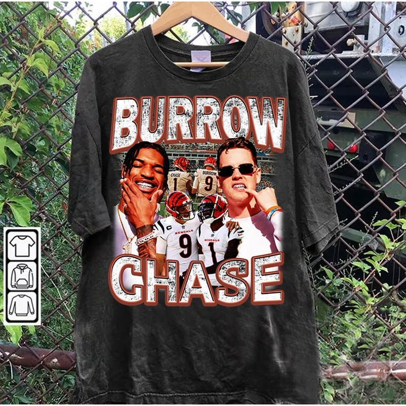 Vintage 90s Graphic Style Burrow Chase T-Shirt - Burrow Chase Vintage Hoodie - Retro American Football Tee For Man and Woman Unisex T-Shirt.jpg
