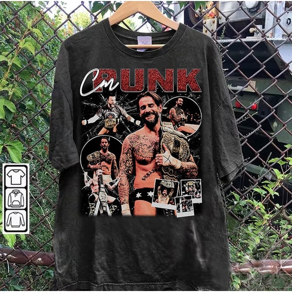 Vintage 90s Graphic Style CM Punk T-Shirt - CM Punk Sweatshirt - Retro American Professional Wrestler Tee For Man and Woman Unisex T-Shirt.jpg