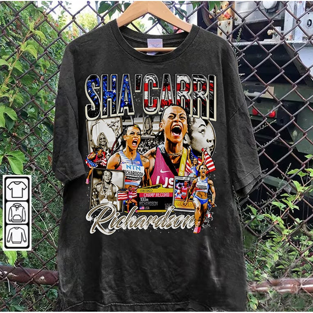 Vintage 90s Graphic Style Sha'Carri Richardson T-Shirt - Sha'Carri Richardson Sweatshirt - American Field Athlete Tee For Man and Woman.jpg