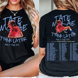 vintage tate mcrae shirt,tate mcrae fan gift shirt,tate mcrae 2024 concert shirt,the think later world tour shirt,retro