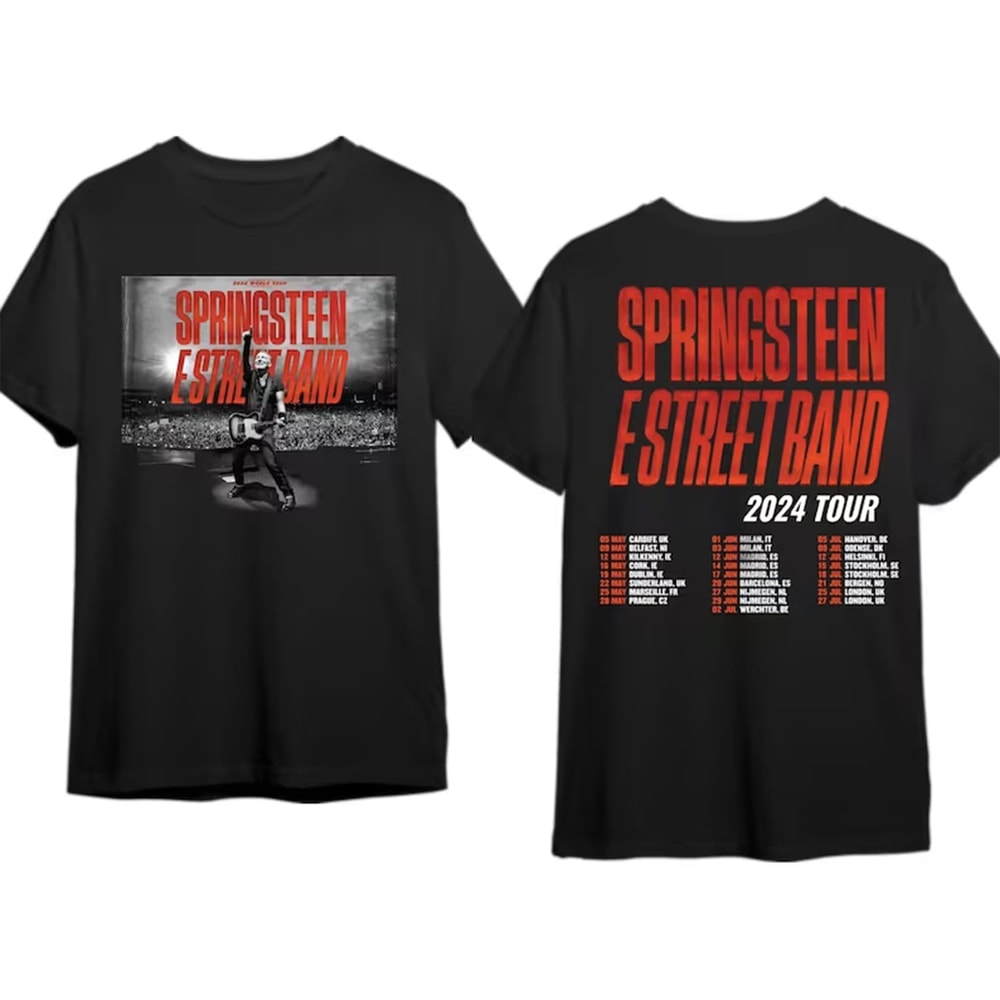 Bruce Springsteen and E Street Band UK And Europe Tour 2024 Shirt, Springsteen and E Street Fan, E Street Band Concert Shirt.jpg