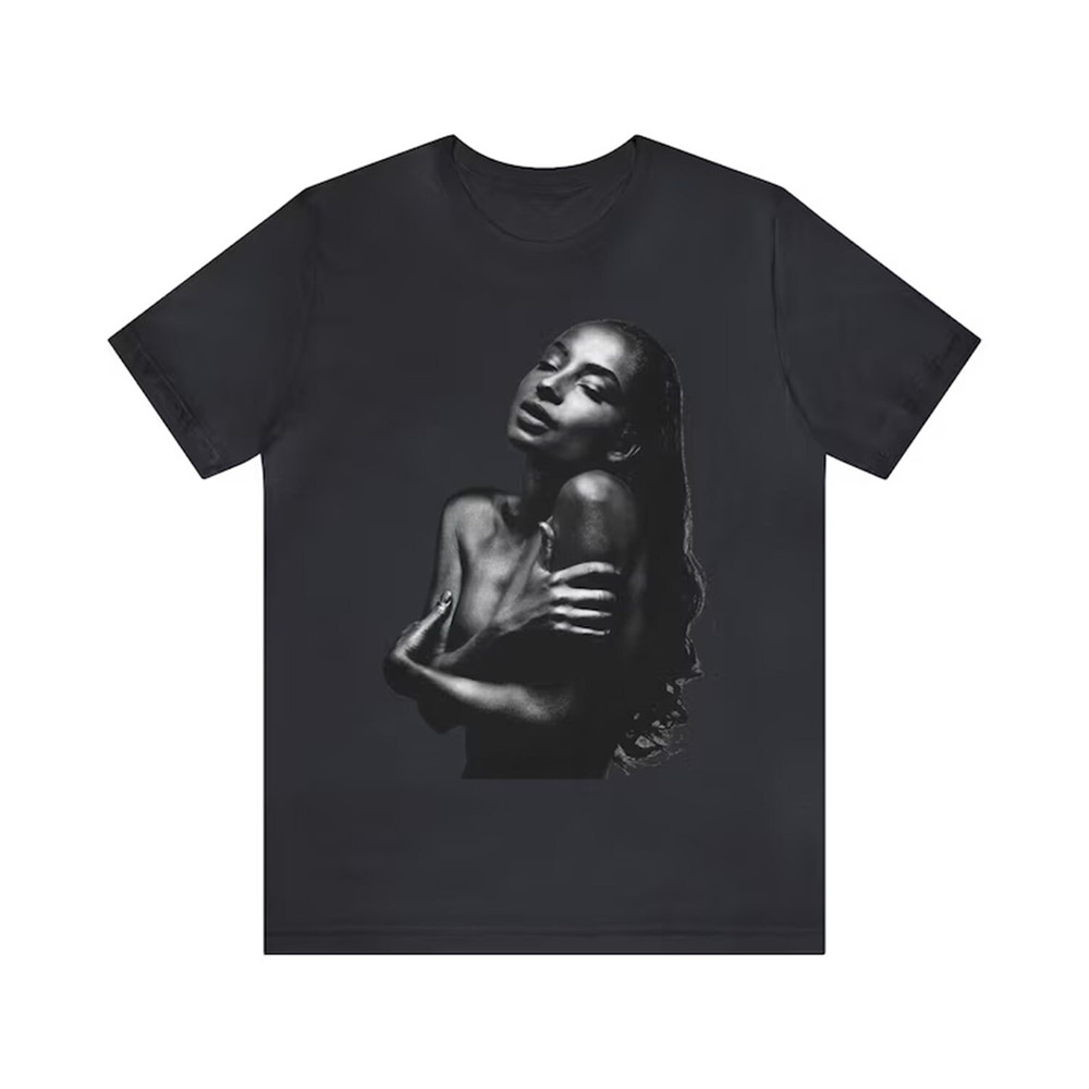 Sade Love Deluxe Fan Art Unisex T-Shirt Exclusive Sade Album Cover Tee Grayscale.jpg