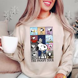 vintage taylor swift eras tour album snoopy tour sweatshirt,, 256