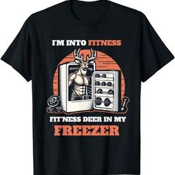 hunting im into fitness deer freezer funny hunter dad shirt, 84