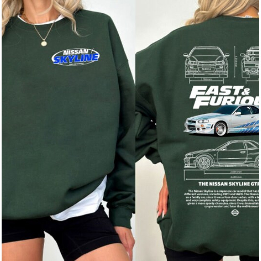 Fast and Furious Shirt, Nissan Skyline Shirt, Skyline Car Shirt, Paul Walker, Car Lover Gift, Fast and Furious Car Shirt, GTR R34 Skyline.jpg